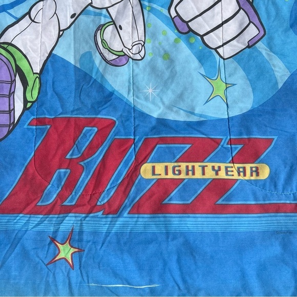 VTG Disney Toy Story Reversible Comforter Buzz Lightyear Woody’s Roundup 90s GUC - Picture 7 of 15